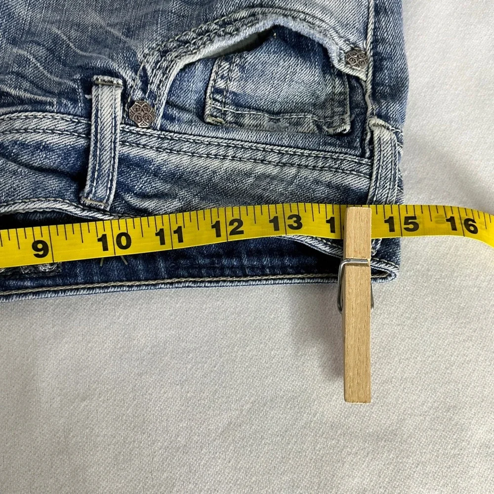 Silver Jeans Co Suki‎ Bermuda Denim Shorts Medium Wash Blue W27 Mid Rise
